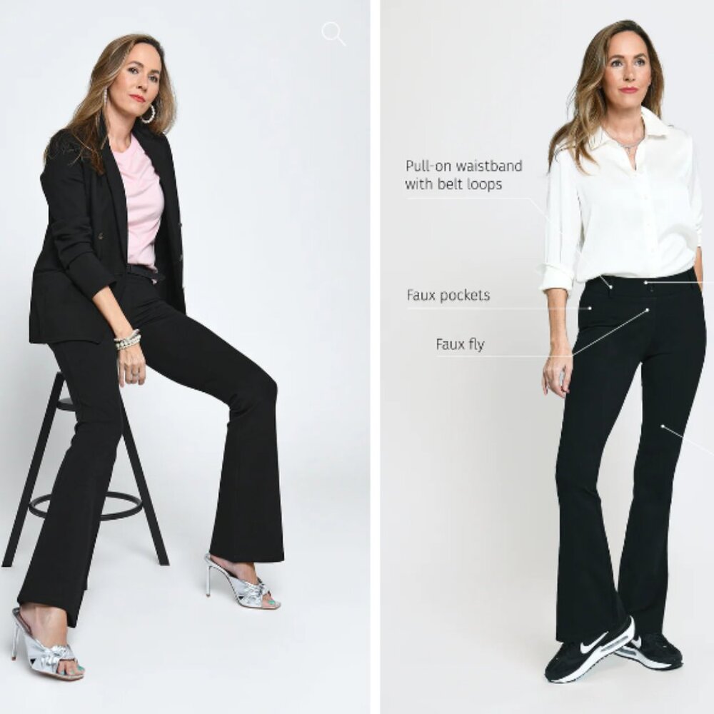 Betabrand Classic Dress Pant Yoga Pant | Bootcut Size Medium Petite